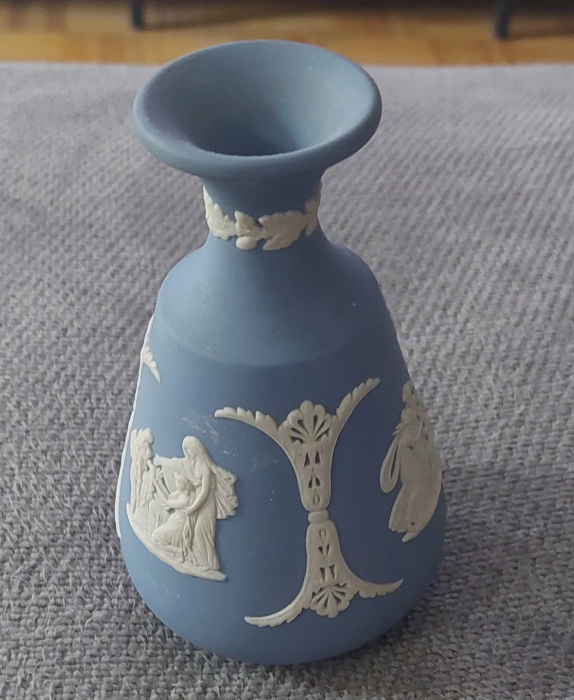 Wedgwood Jasperware Blue Bud Vase