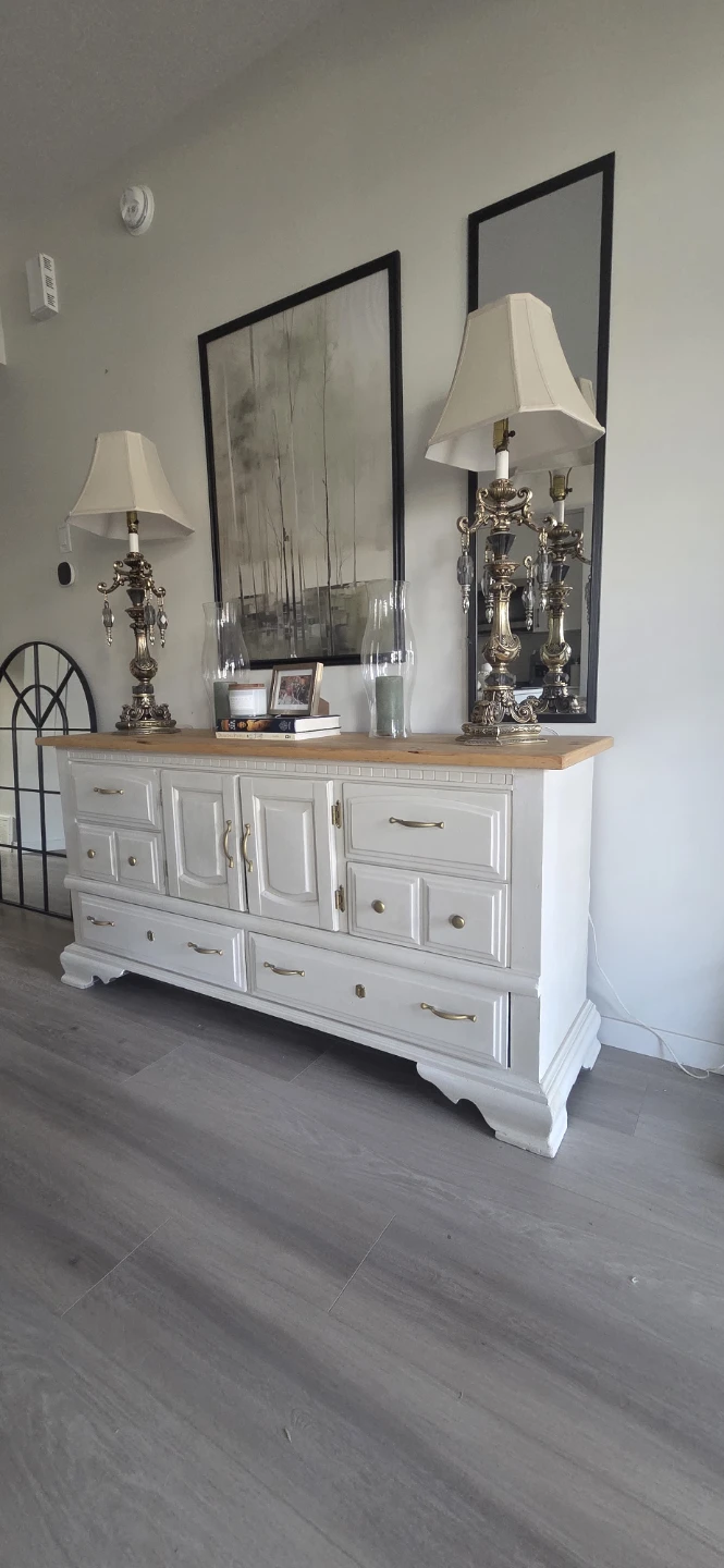 Rustic Farmhouse Style Credenza Sideboard