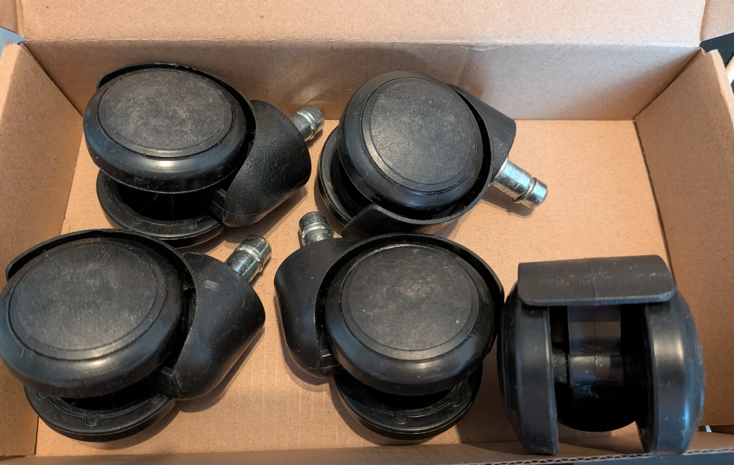 NEW ✨ Set of 5 Office Chair Replacement Casters - photo 4