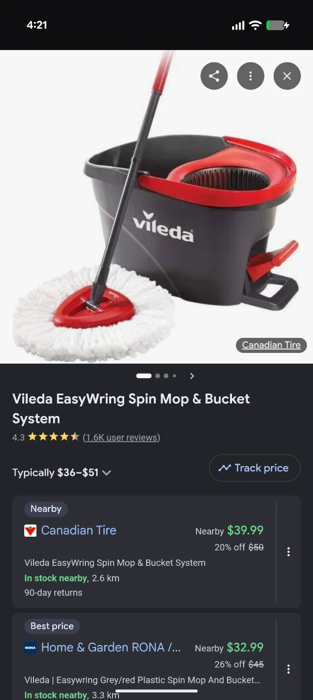 Vileda Spin and Clean Mop and Bucket Set