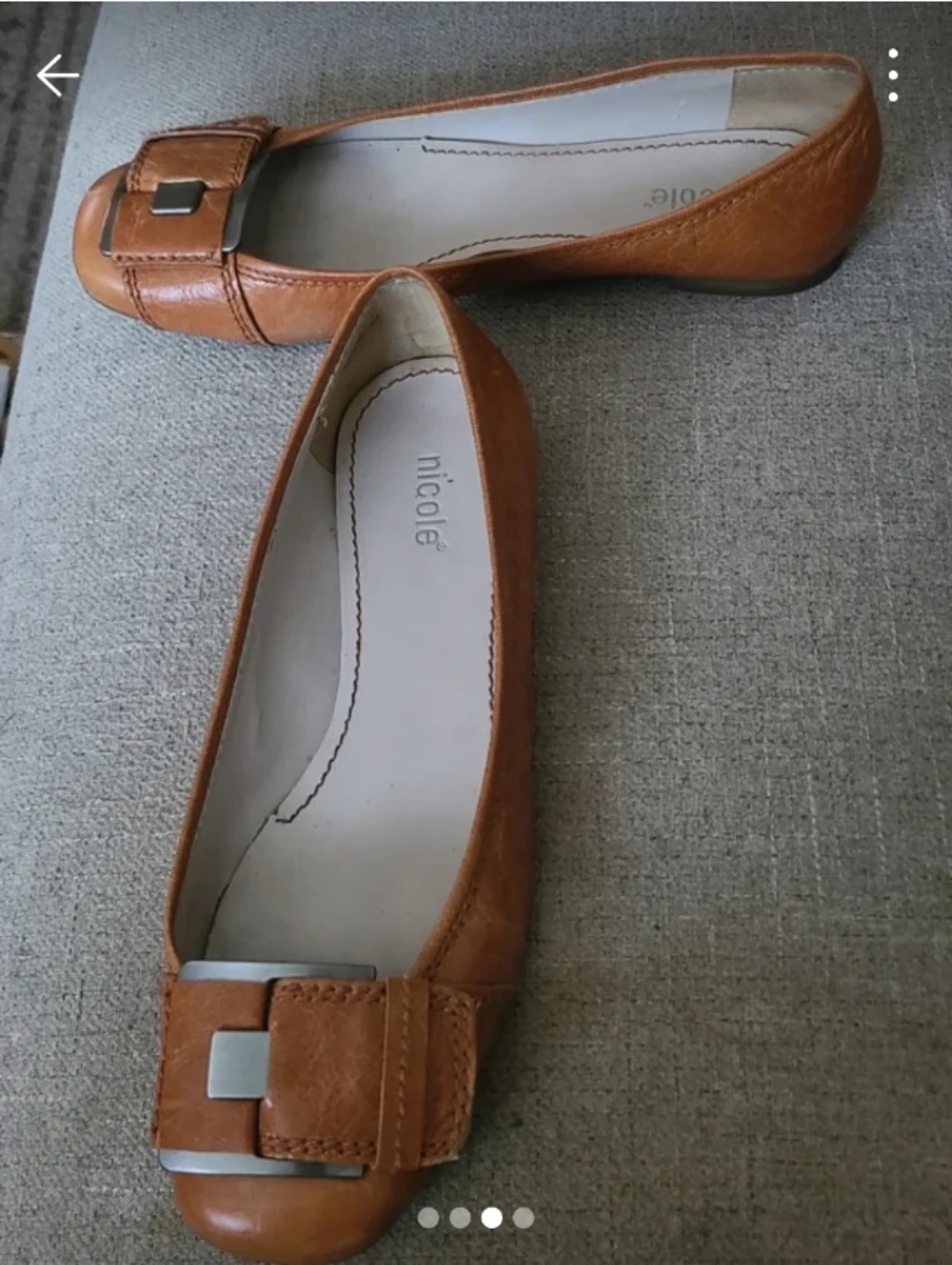 Nicole Tan Leather Ballet Flats - photo 3