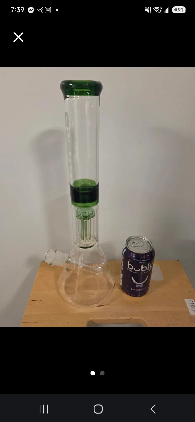 Green Accented Glass Water
