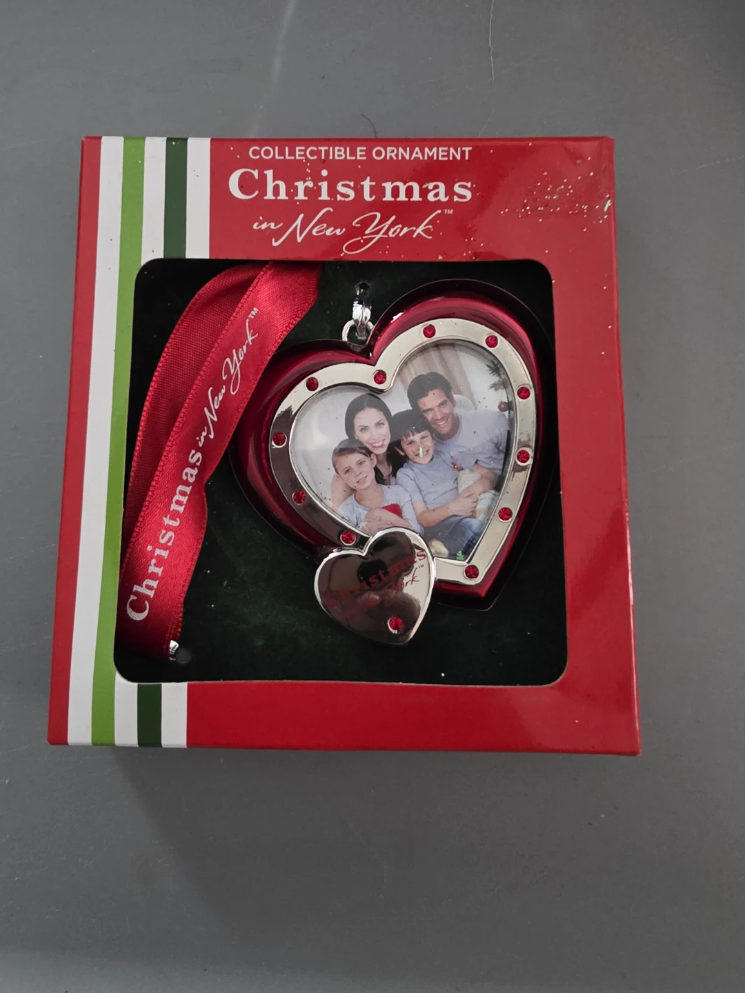 Christmas in New York Heart Photo Ornament