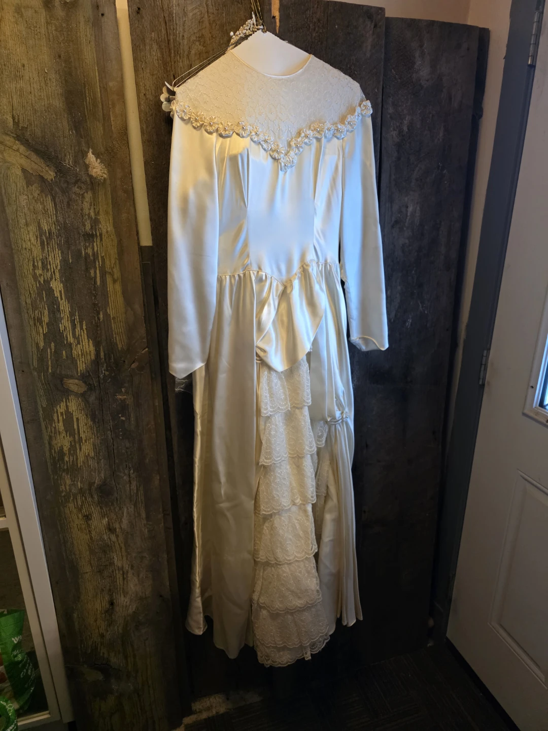 Vintage Wedding Dress with Veil 1949
