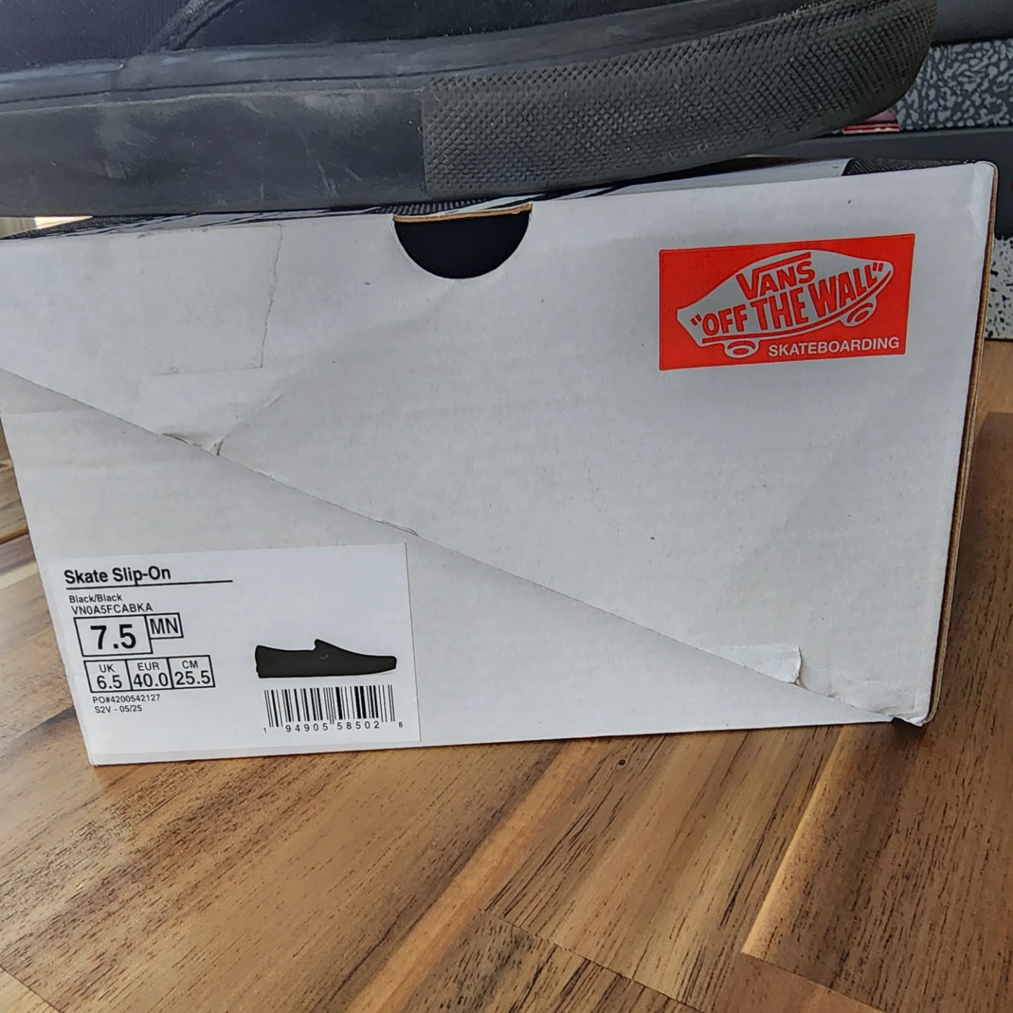 Vans Skate Slip-On Black Shoes Size 7.5 - photo 4