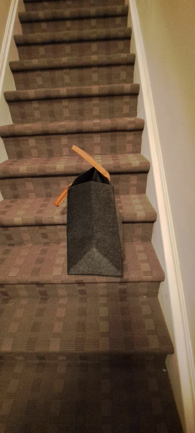 Dark Grey Felt Storage Basket For STAIRS - photo 2