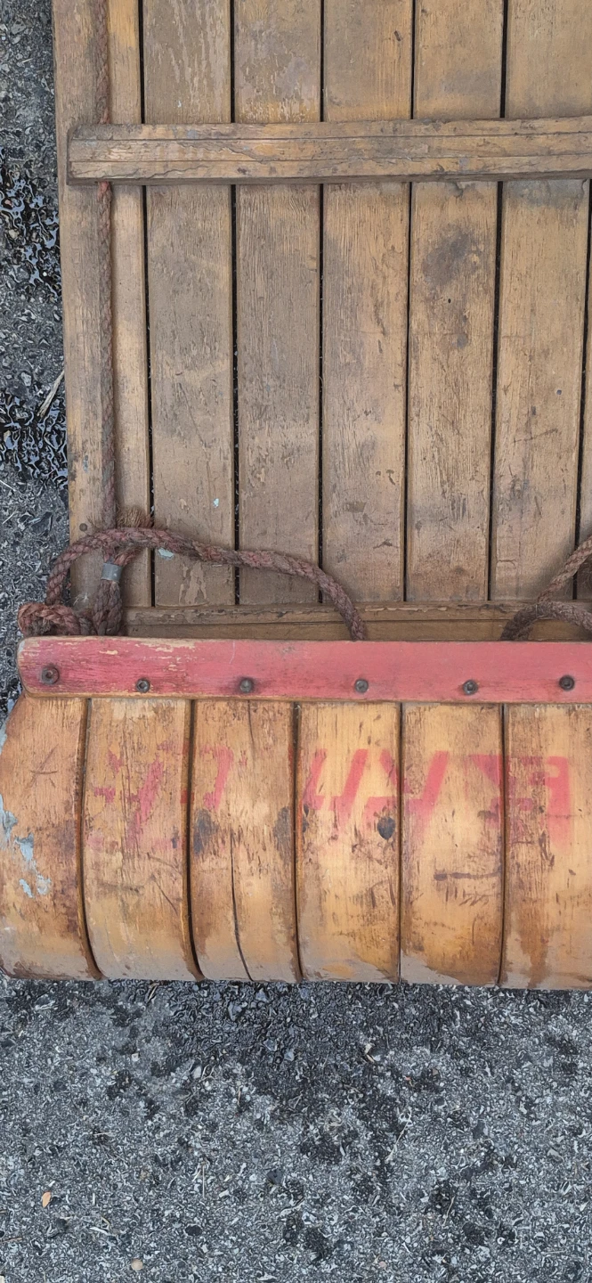 Vintage wooden toboggan - photo 4