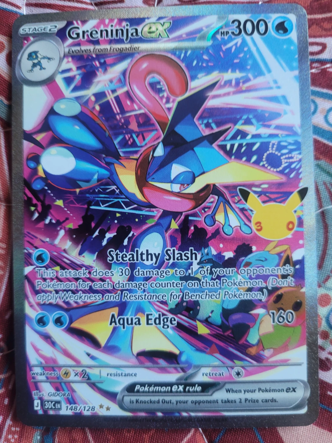 30th Greninja ex Pokemon Celebrations Card