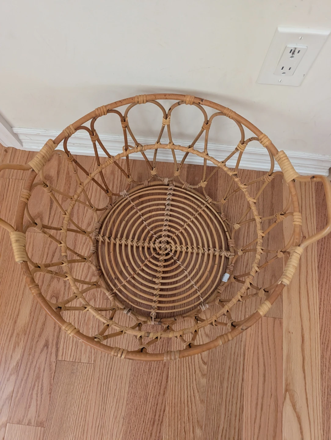 Woven Rattan Storage Basket with Handles - photo 2