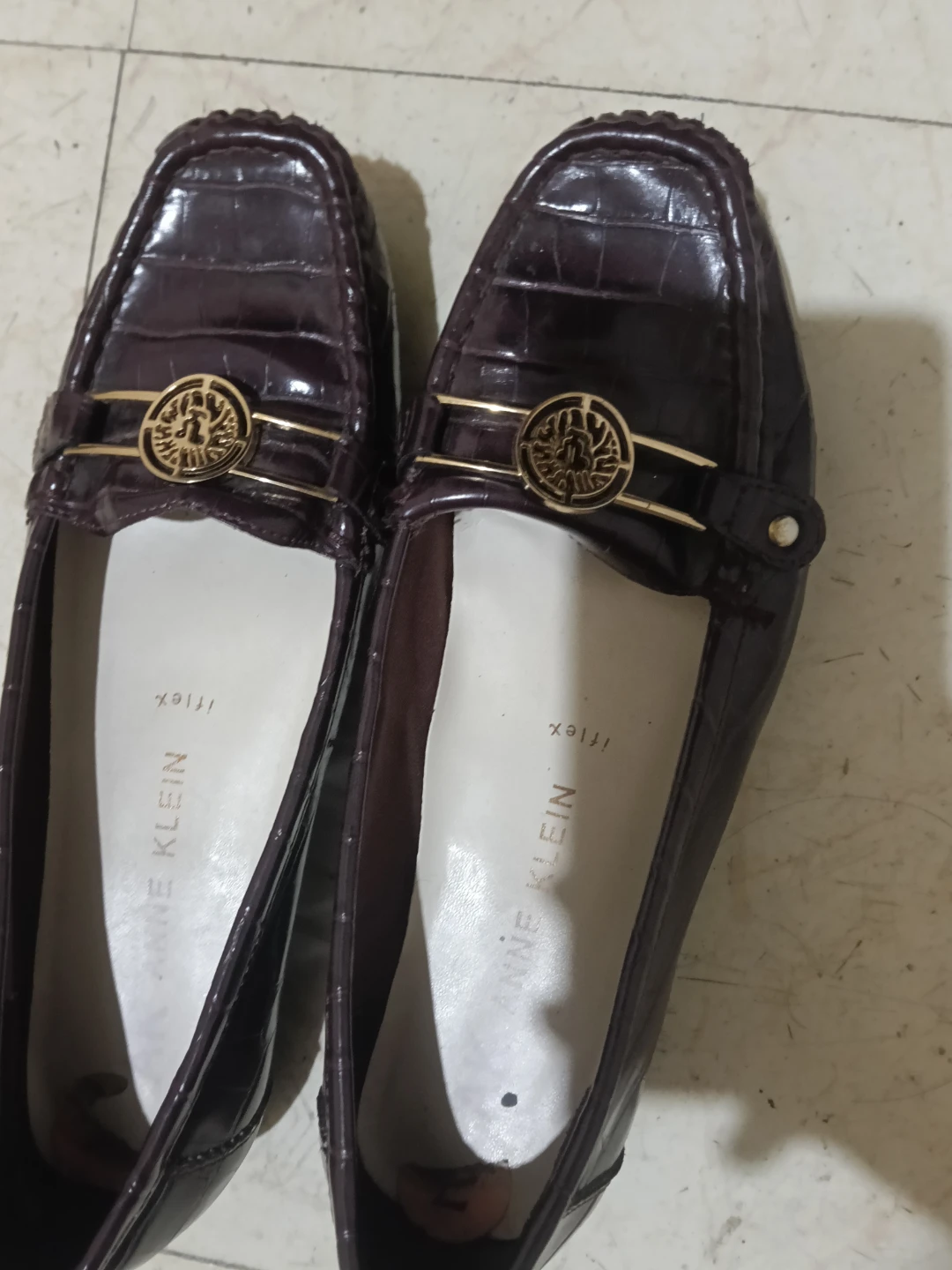 Anne Klein iFlex Croc-Embossed Loafers