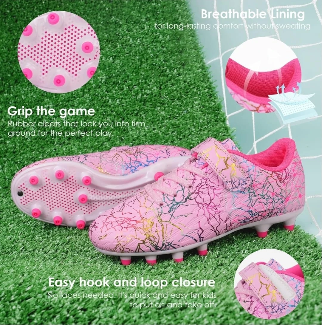⚽💕 Kids Pink Soccer Cleats – Girls - photo 4