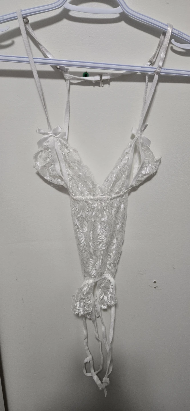 White Lace Lingerie Bodysuit