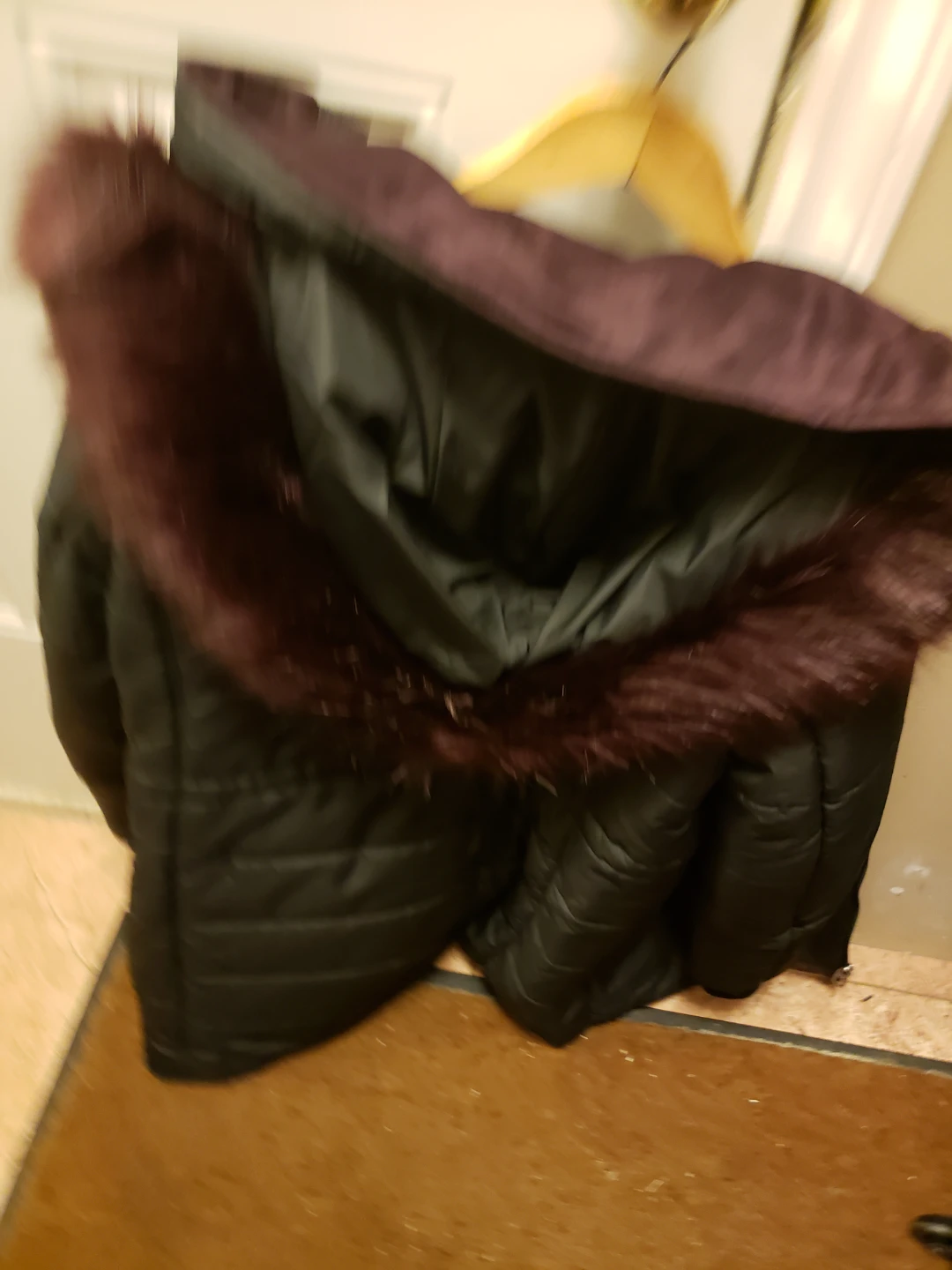 Kensie Black Winter Jacket with Faux Fur Hood - photo 5