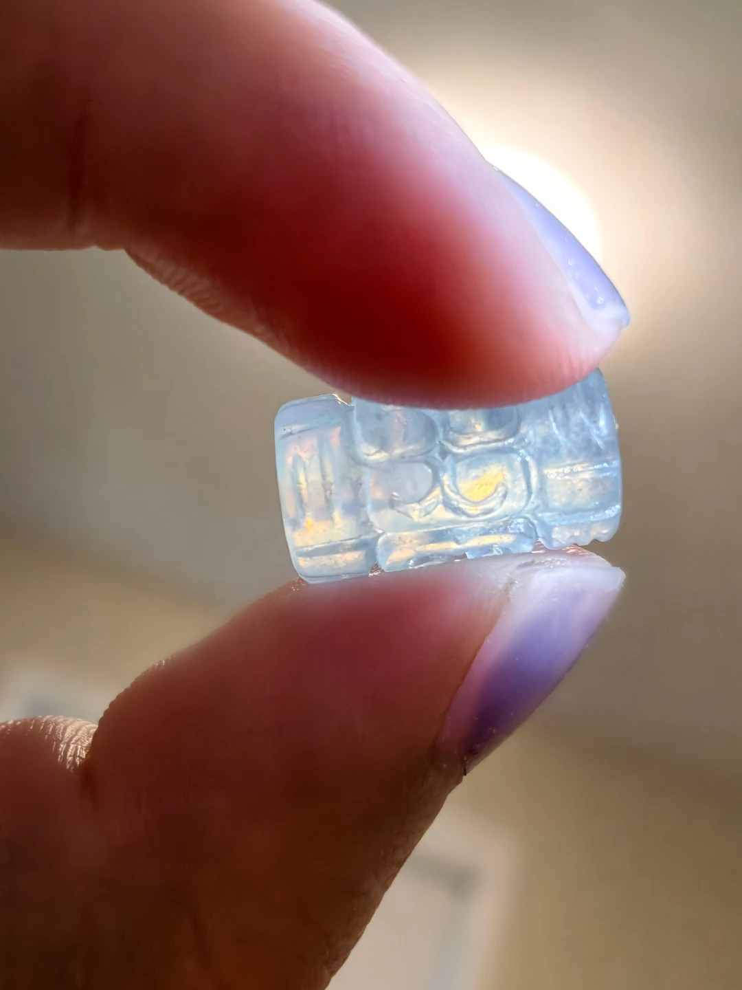Natural aquamarine cylindrical bead💎