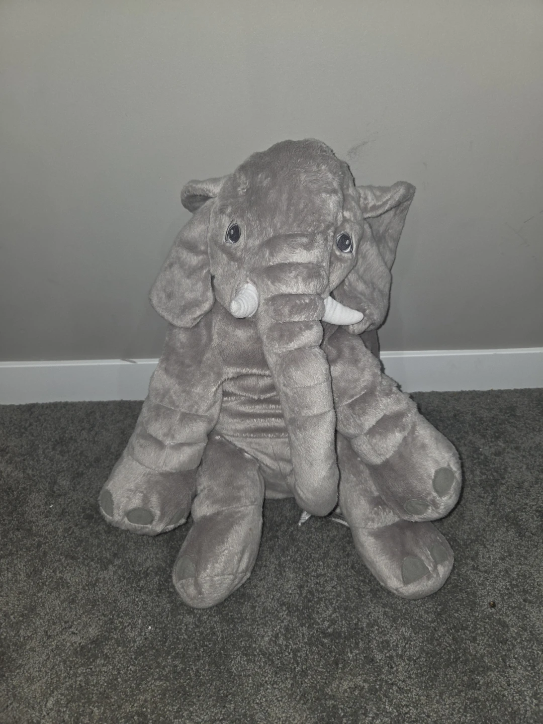 Large Grey Elephant Plush Toy