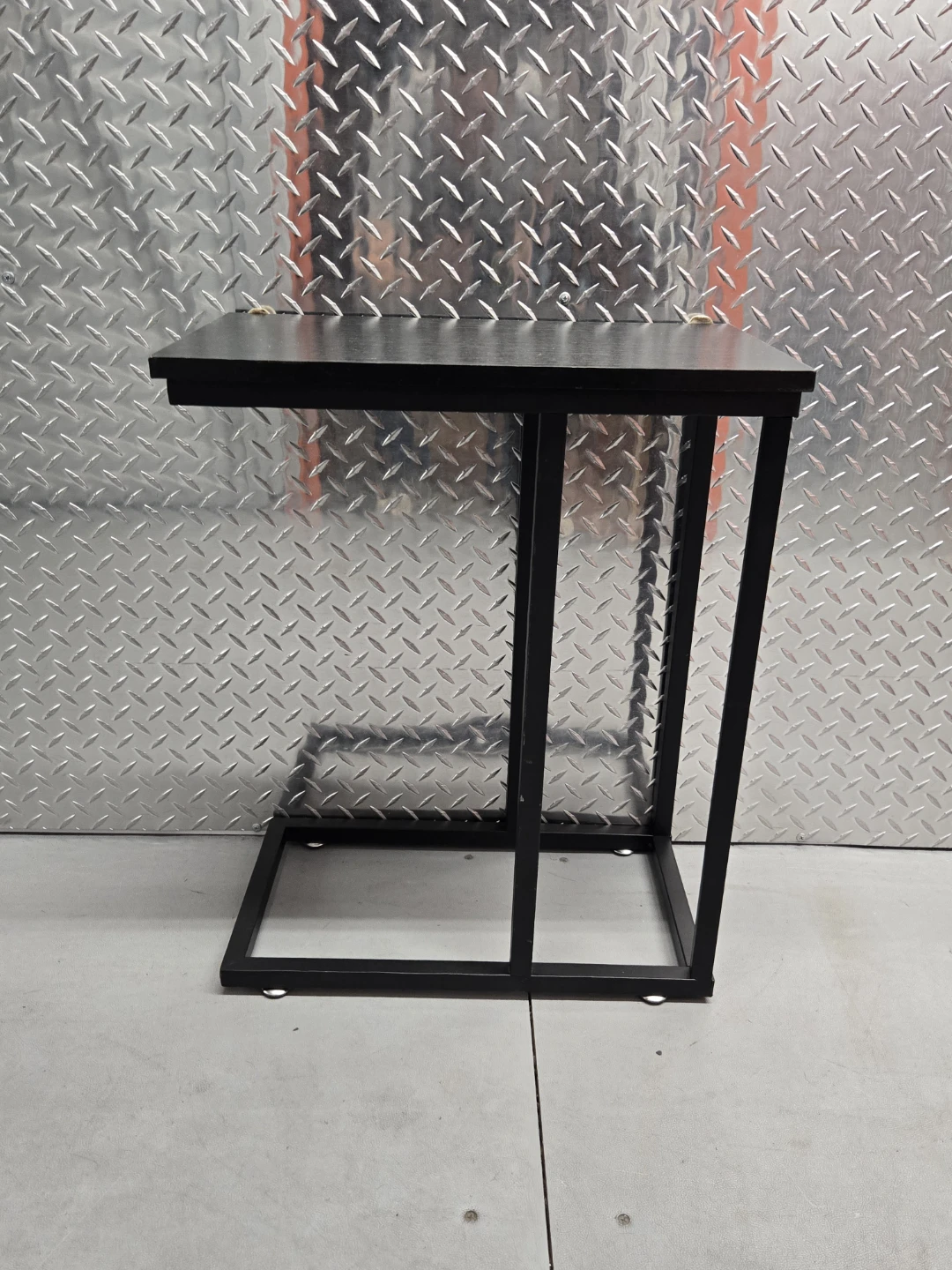Black Ash Wood C-Table Sofa Side Accent Table - photo 2