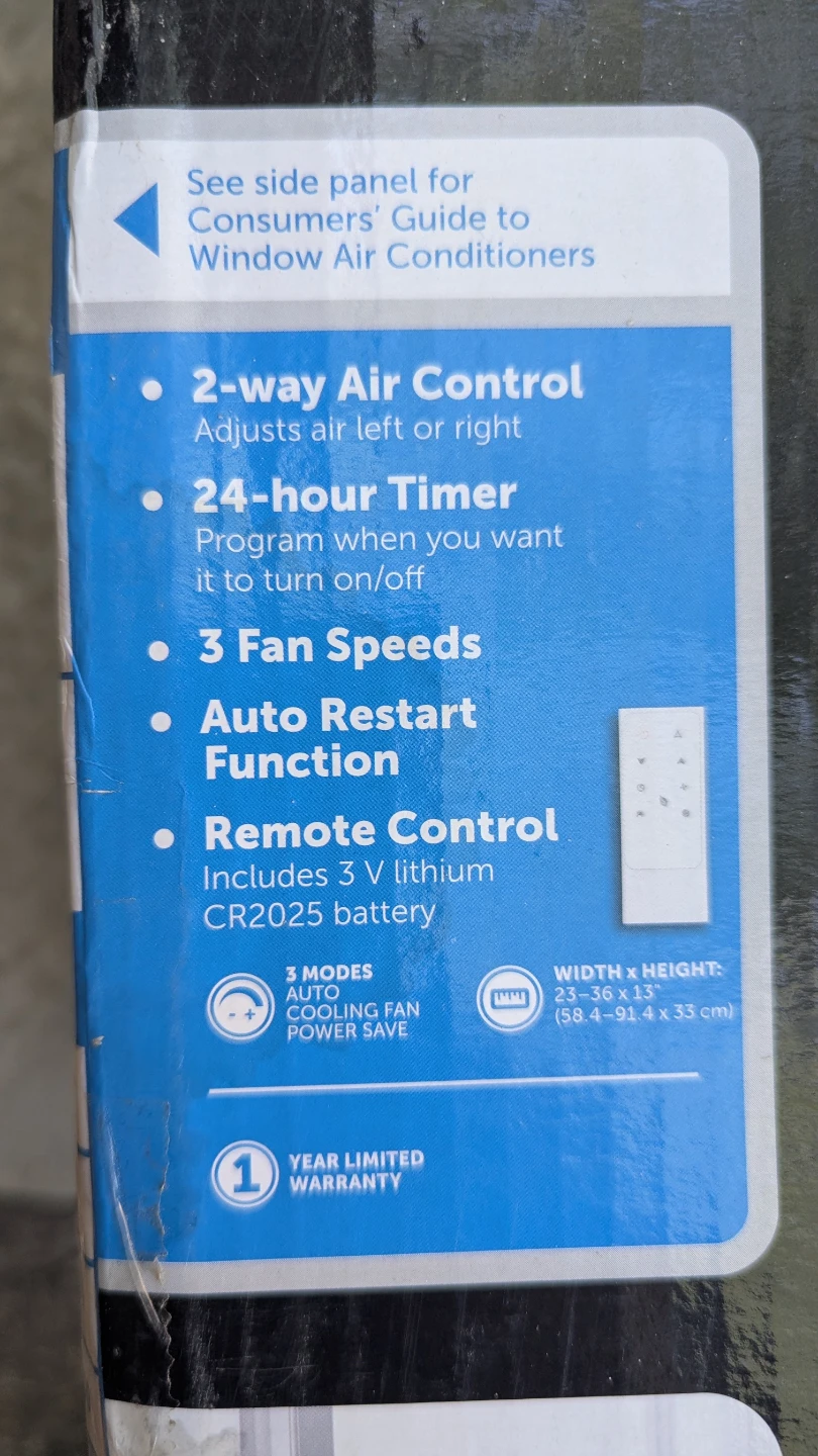 NOMA 5000 BTU Window Air Conditioner - photo 2