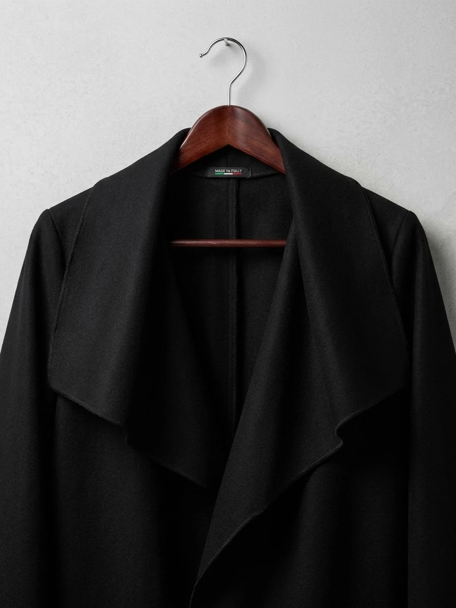 Black Italian Wool Coat - photo 3