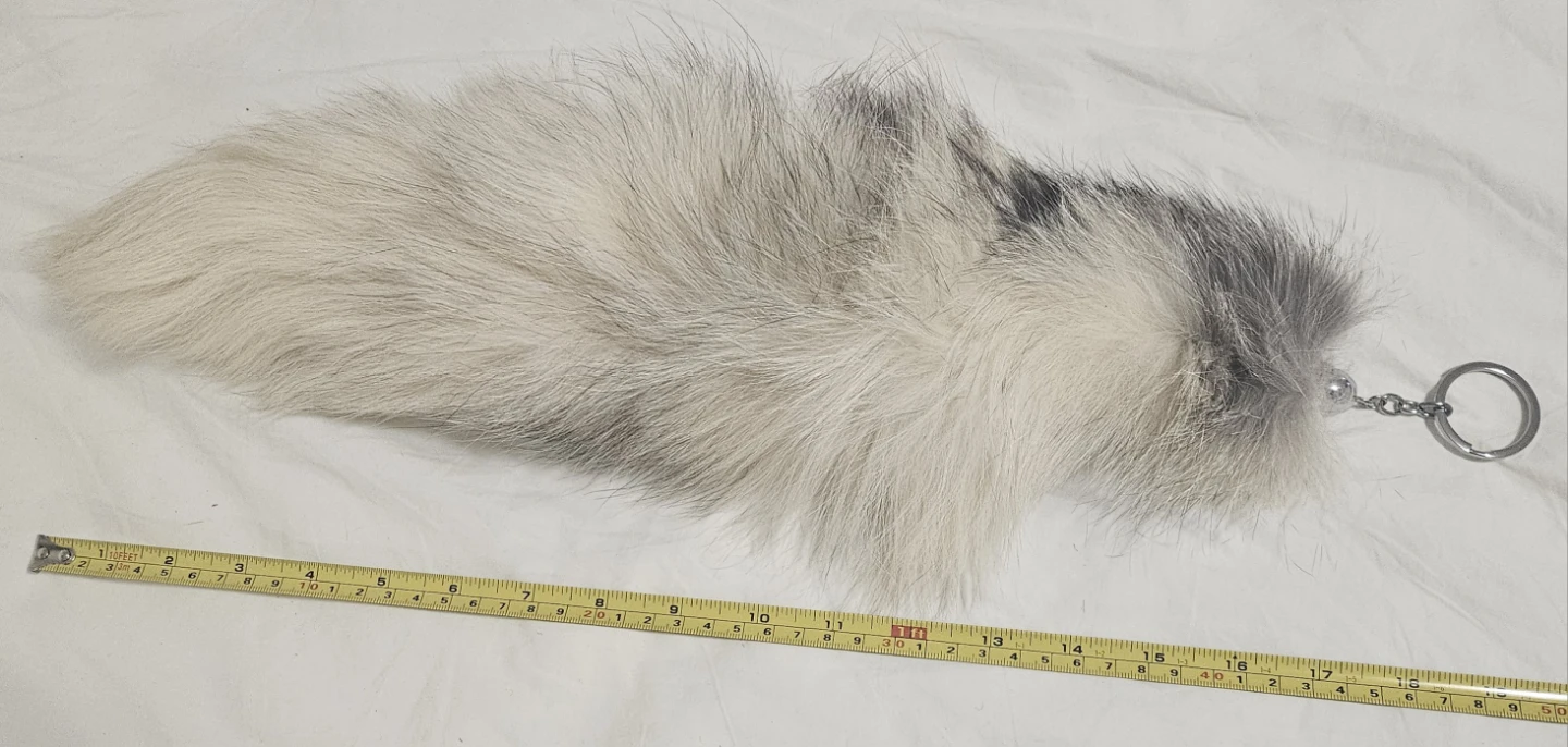 real fox fur keychain