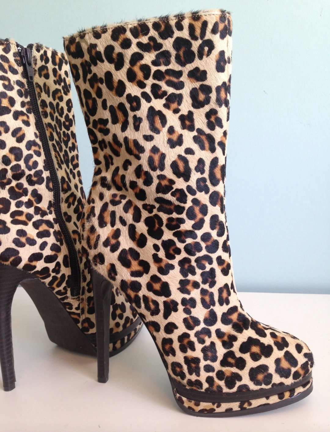 Kelsi Dagger Carlotta Leopard Stiletto Ankle Boots - photo 4