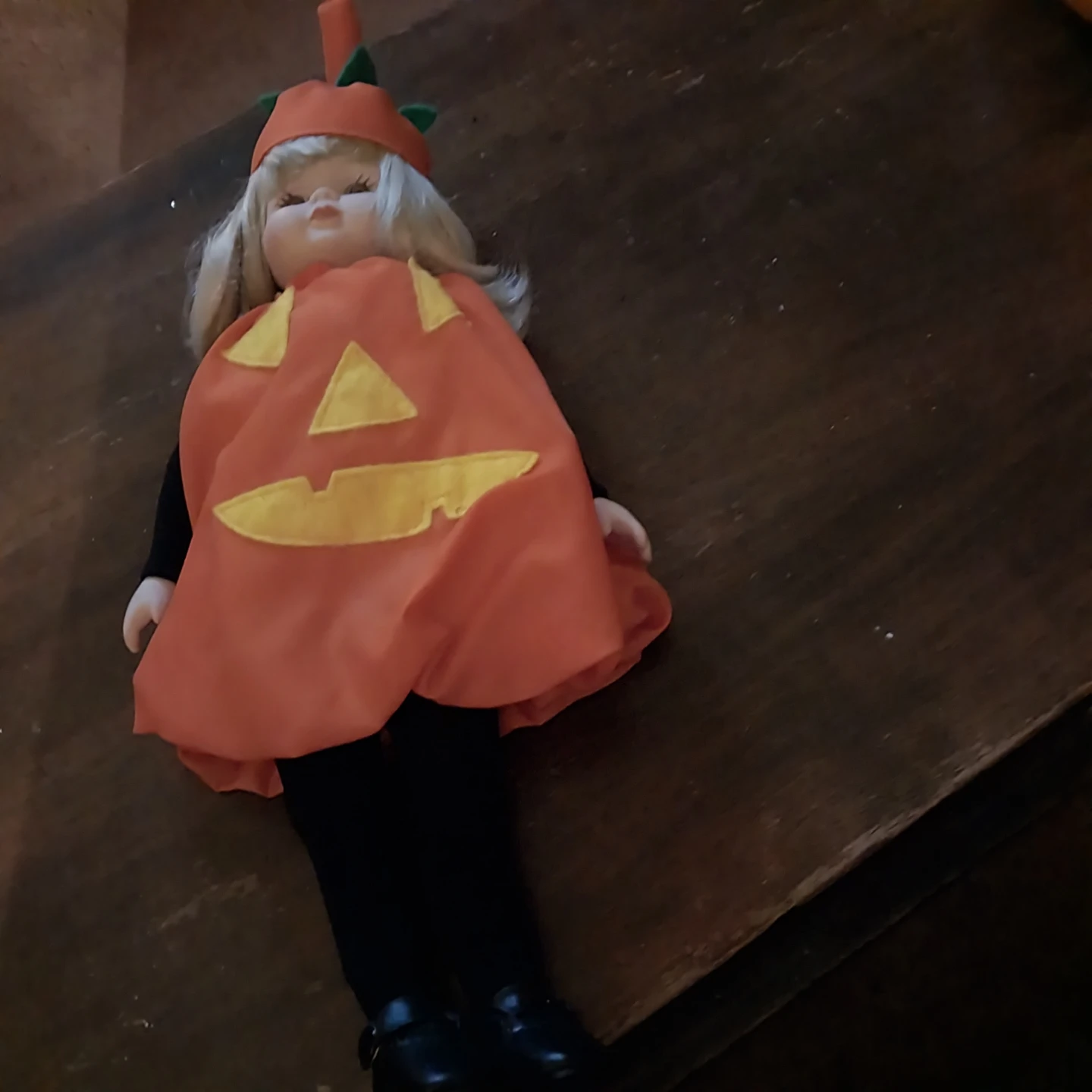 Vintage Pumpkin Halloween Doll