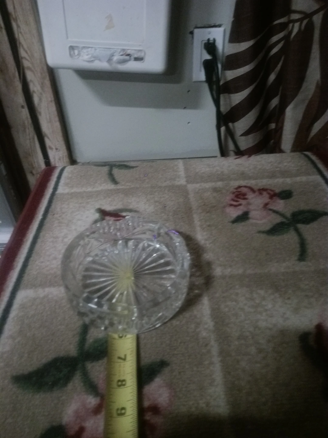 Clear Cut Glass Ashtray