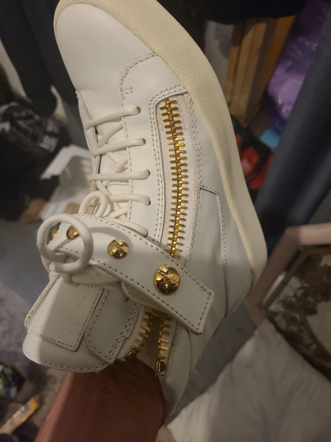 Giuseppe Zanotti White Leather High-Top Sneakers - photo 4