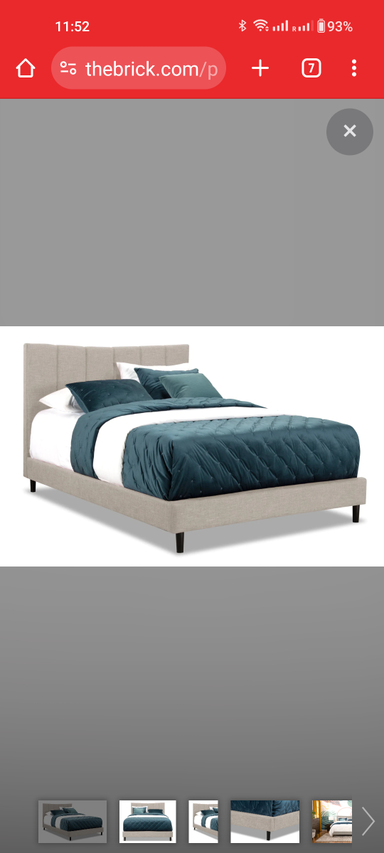 Queen Size Upholstered Bed + Mattress - photo 3