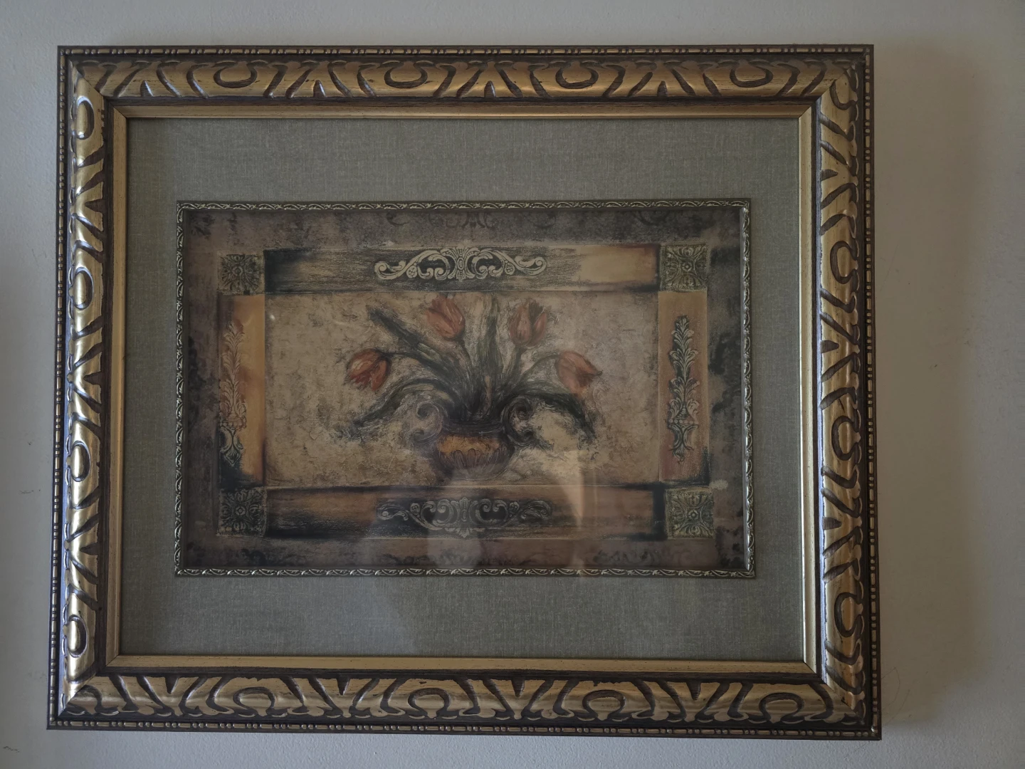 Framed Floral Print Art