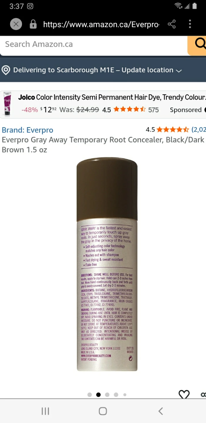Everpro Gray Away Temporary Root Concealer Black/Dark Brown - photo 4