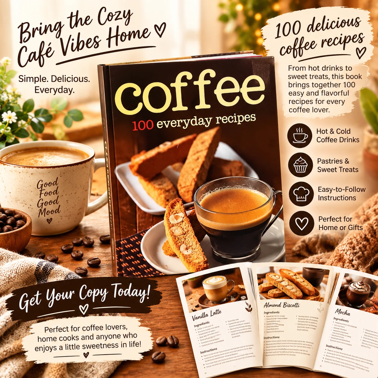 📚Coffee: 100 Everyday Recipes📚