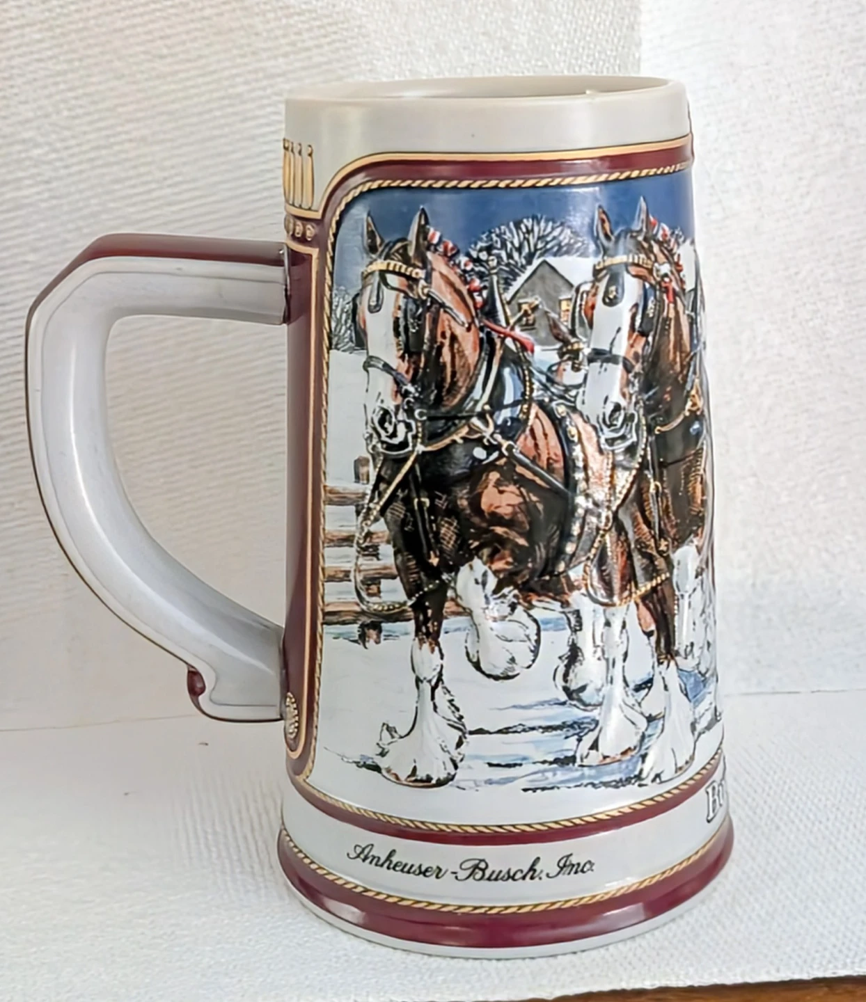 Vintage 1989 Anheuser-Busch Budweiser Clydesdales Stein - photo 2
