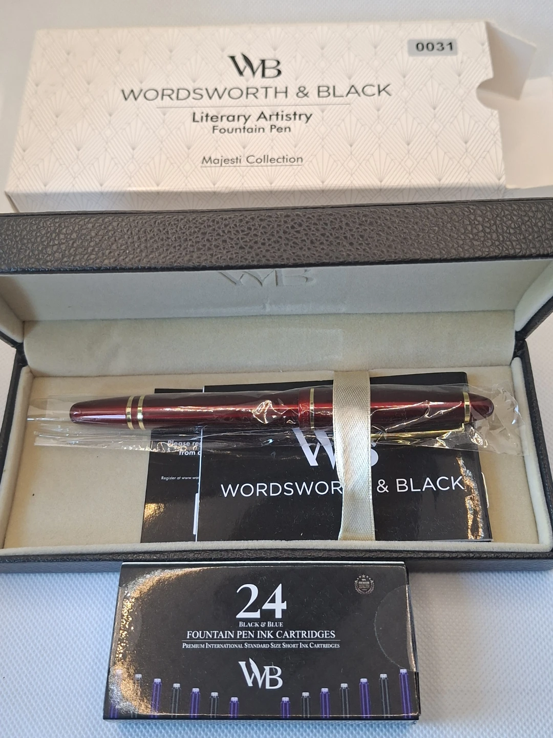 ​Wordsworth & Black Majesti Fountain Pen Set w/ 24 Ink Refills