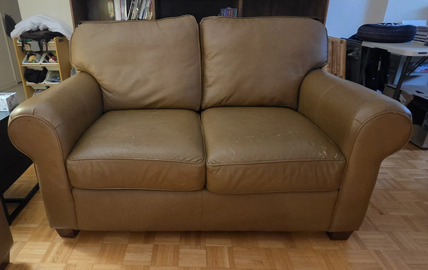 Brown Leather Sofa and Loveseat - photo 3