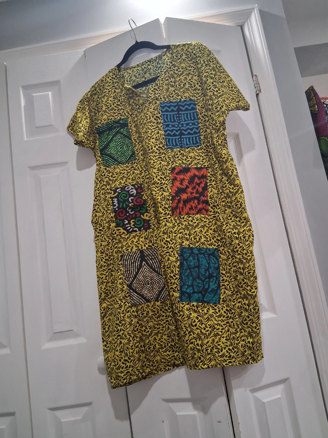 Yellow Patterned Midi Dress - photo 2