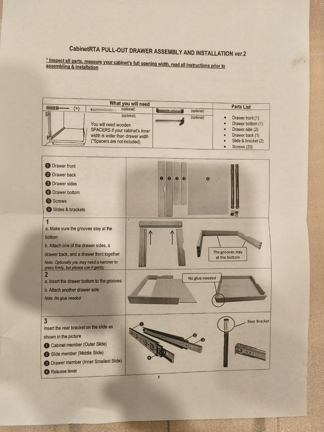 Couver Pull Out Cabinet Drawer - photo 2