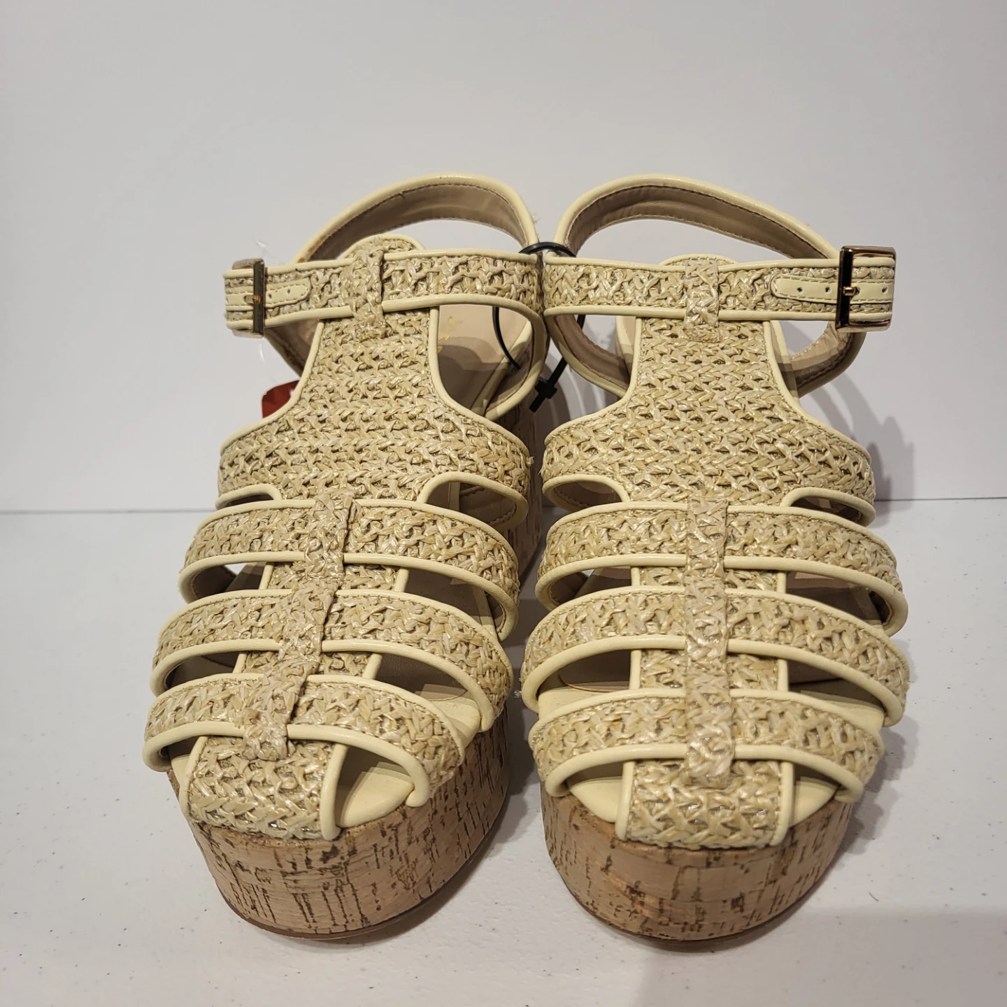 Joe Fresh Beige Woven Cork Wedge Sandals - photo 2