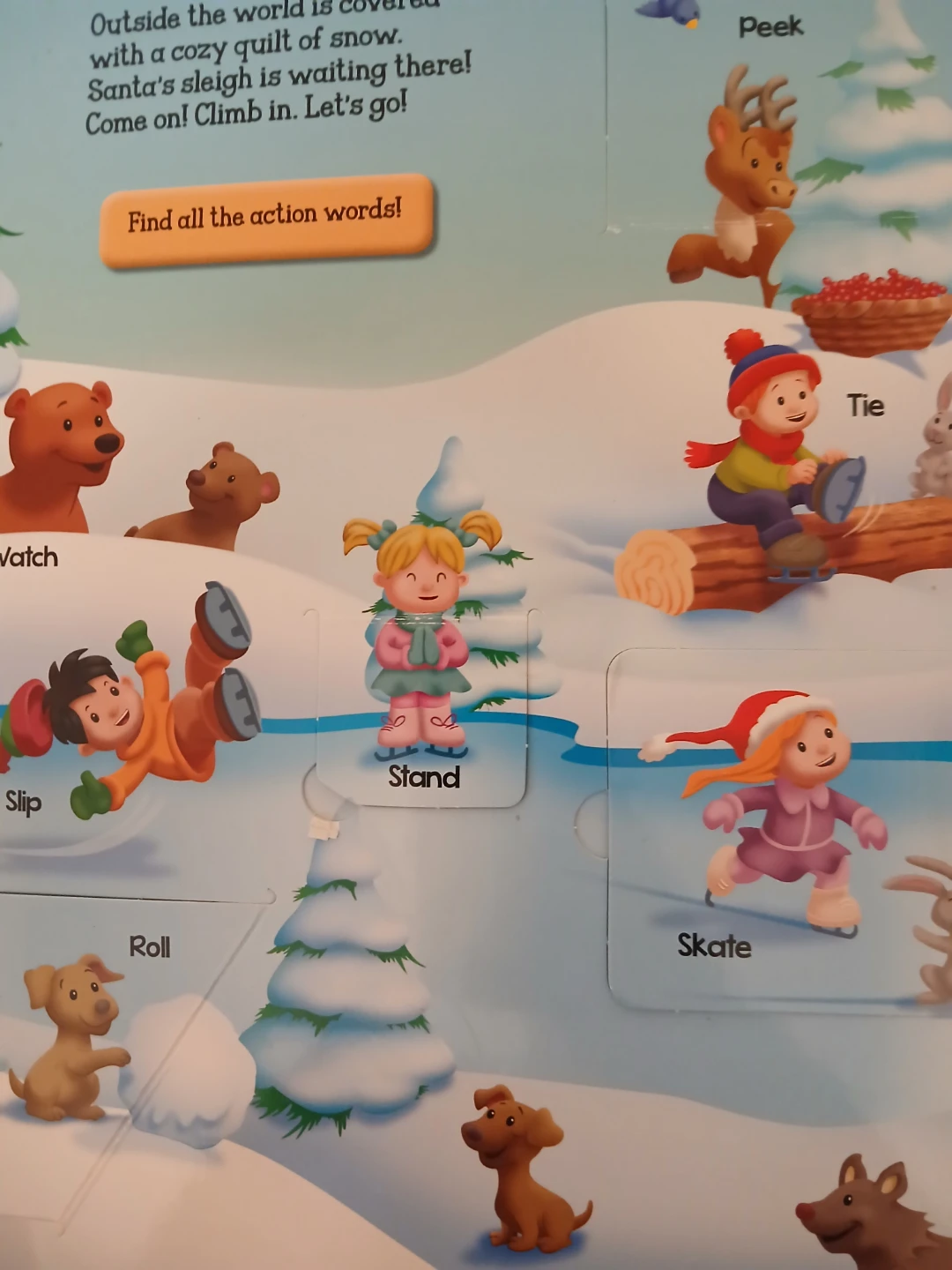 Children's Winter Action Word Lift-the-Flap Book
