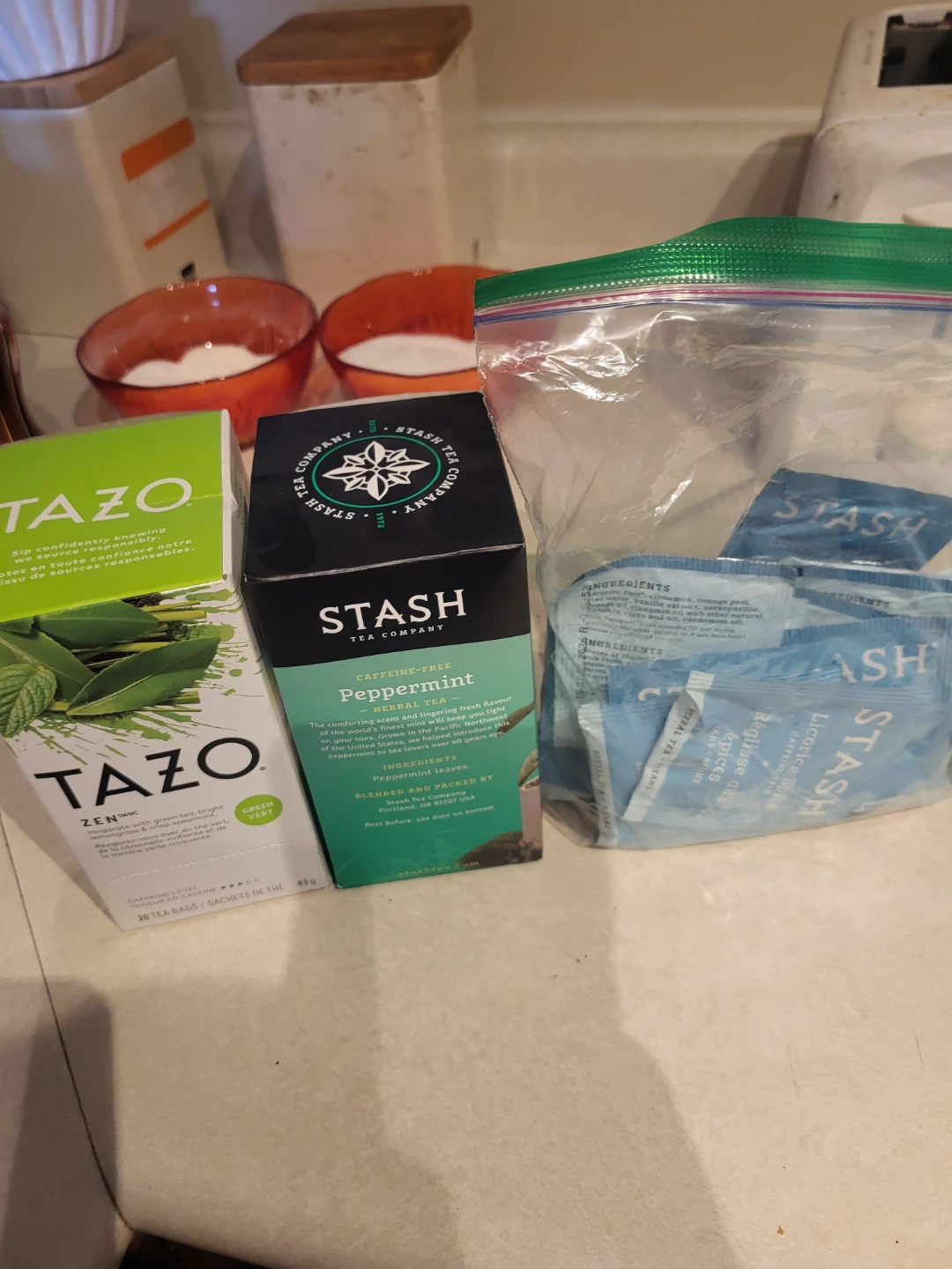 Tazo Zen and Stash Peppermint Tea Lot