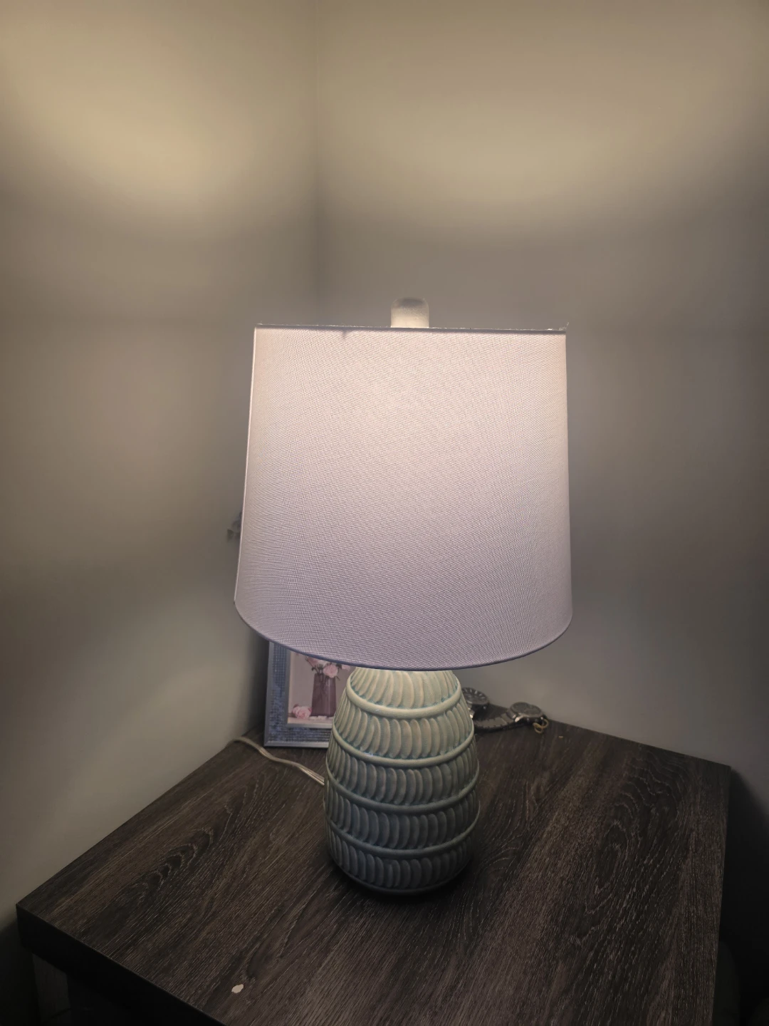 Ceramic Table Lamp with Fabric Shade - photo 4