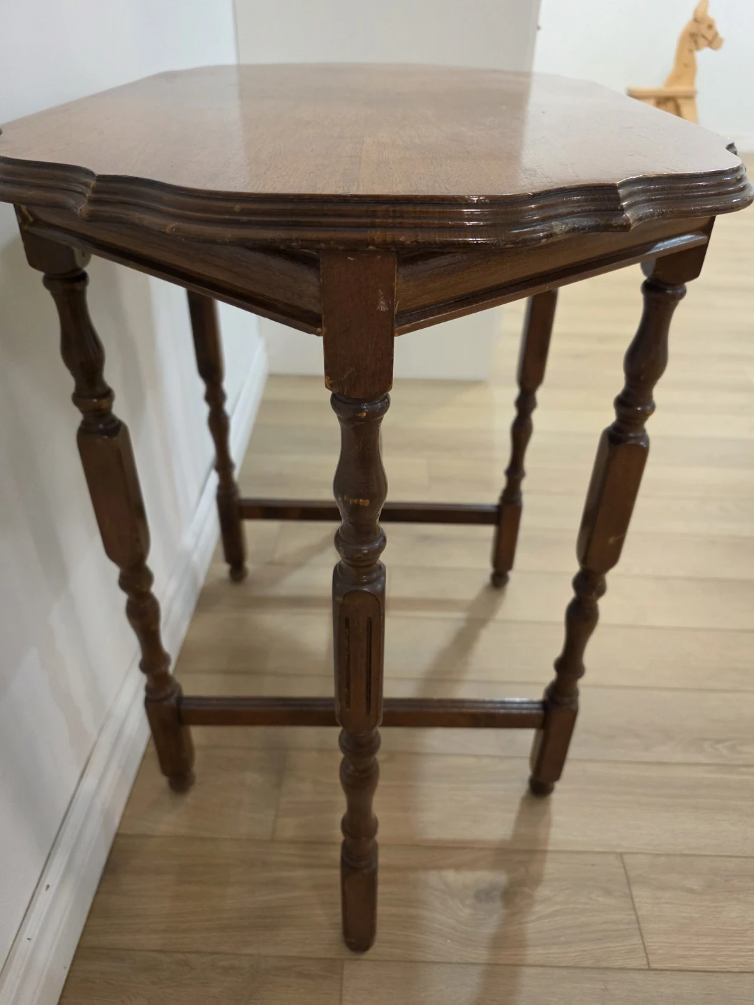 Vintage Solid Wood Tall Accent Table - photo 4