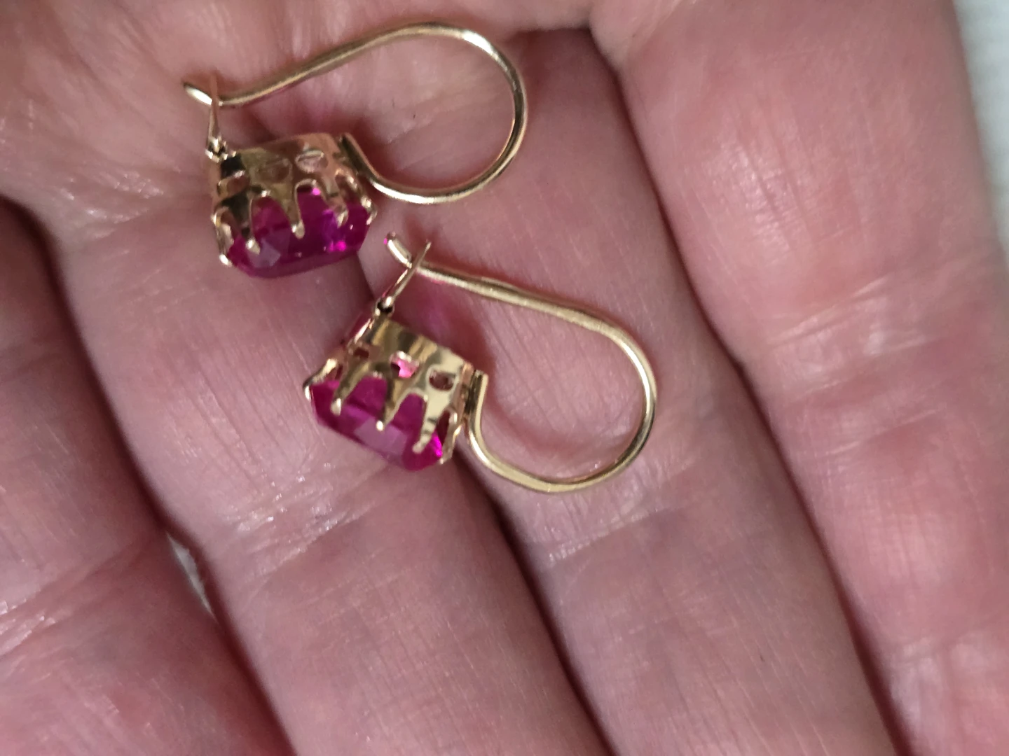 Vintage USSR Russian 583 Gold Leverback Earrings  Vintage-1979 - photo 5