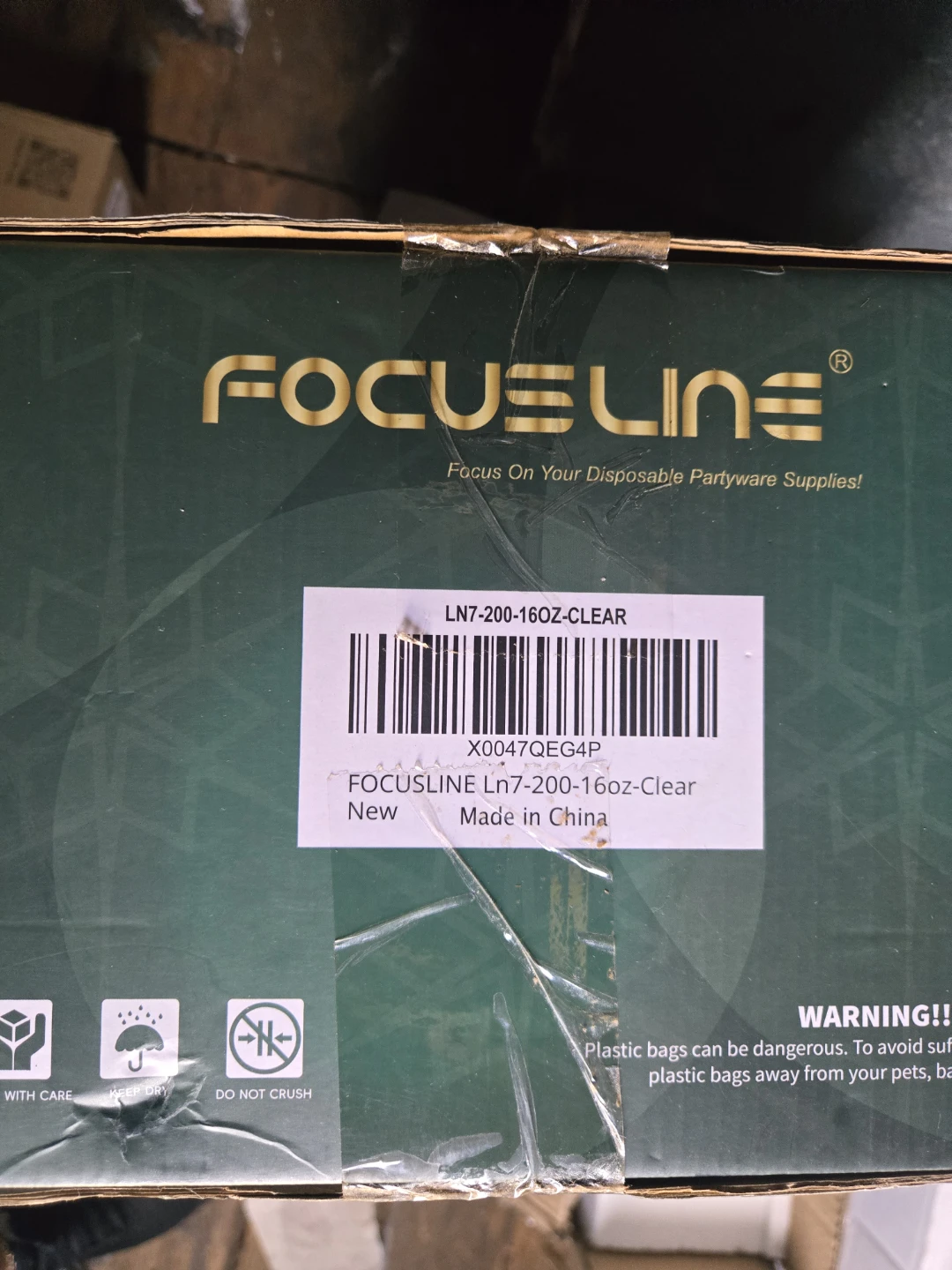 FOCUSLINE 200 Pack 16 oz Clear Plastic Cups - photo 3