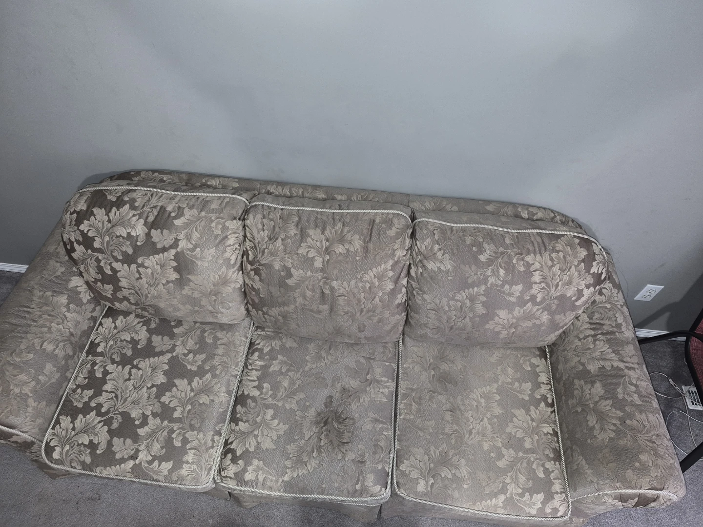 Traditional Floral Sofa & Armchair Set — Beige Damask - photo 3