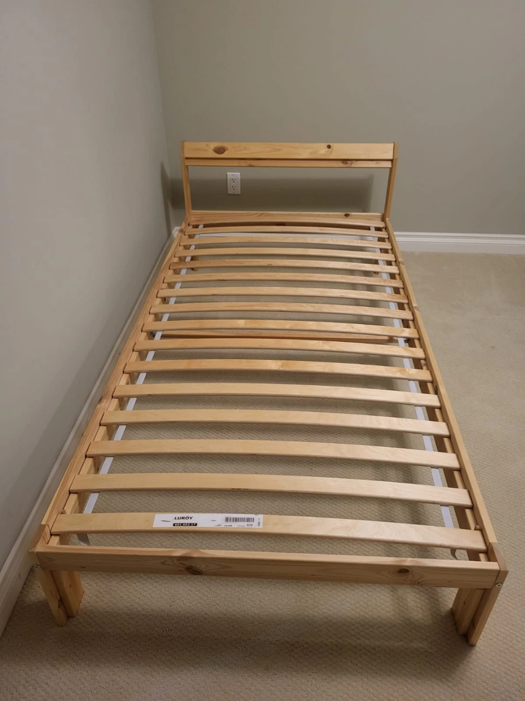 IKEA Tarva Twin Bed Frame with Luröy Slatted Base - photo 2