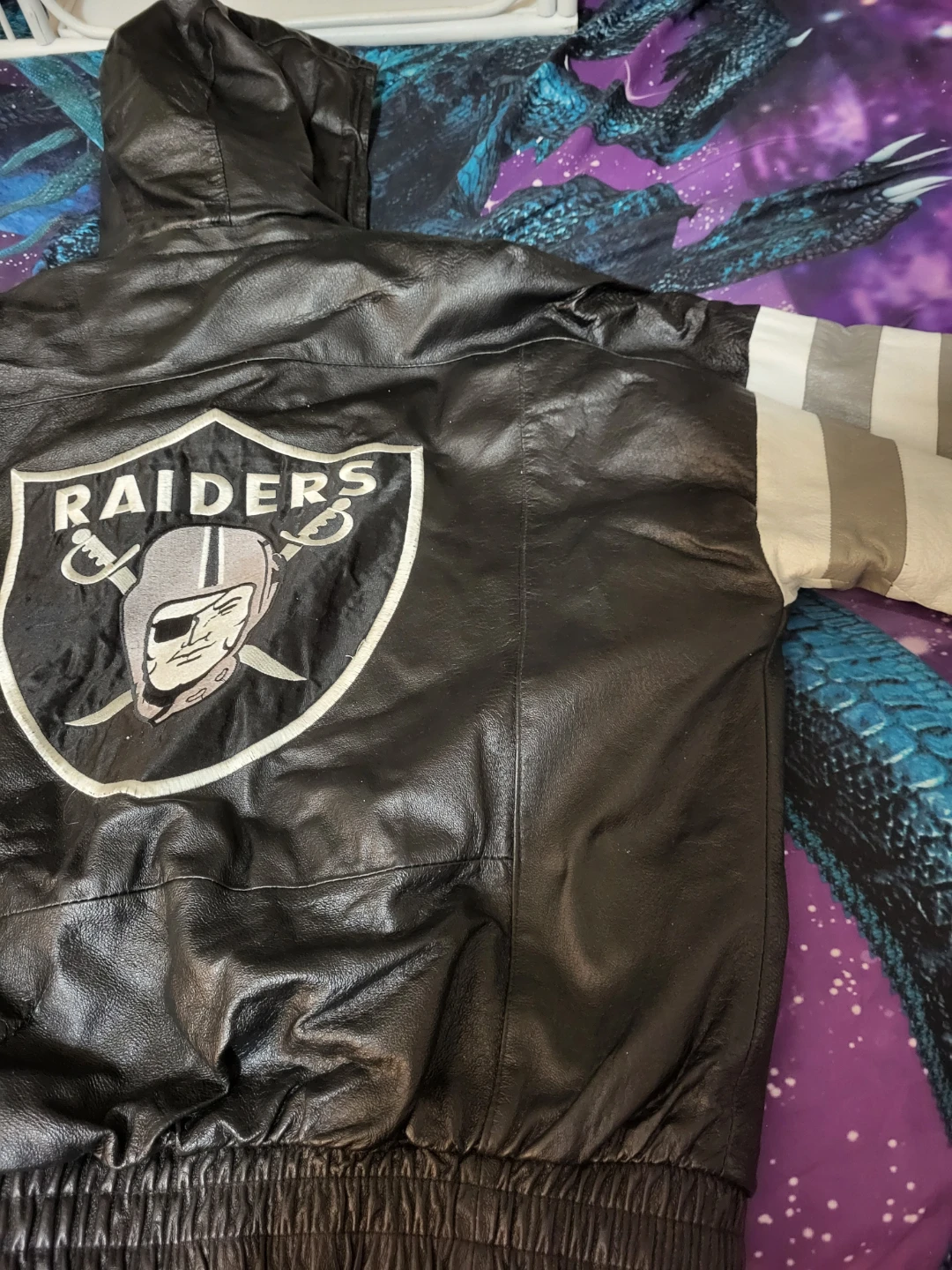 Vintage Pro Player Raiders Leather Jacket - photo 3