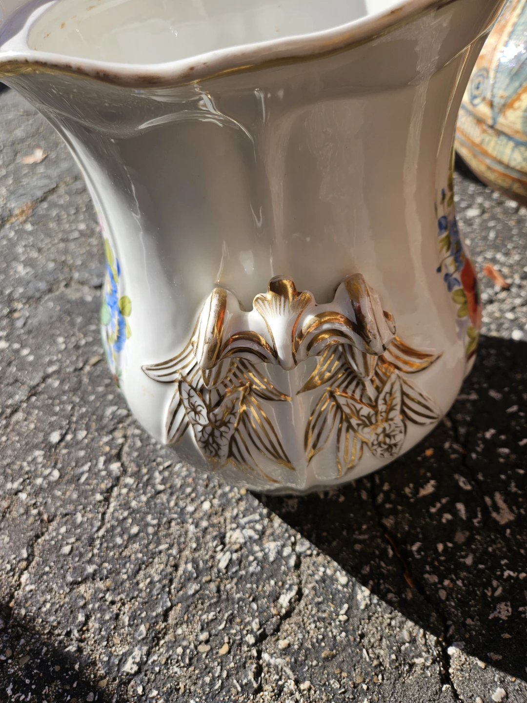 Vintage Floral Ceramic Cachepot - photo 4