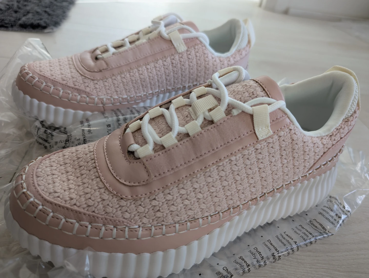 Move out sale: Just Fab Pink Platform Sneakers - photo 2