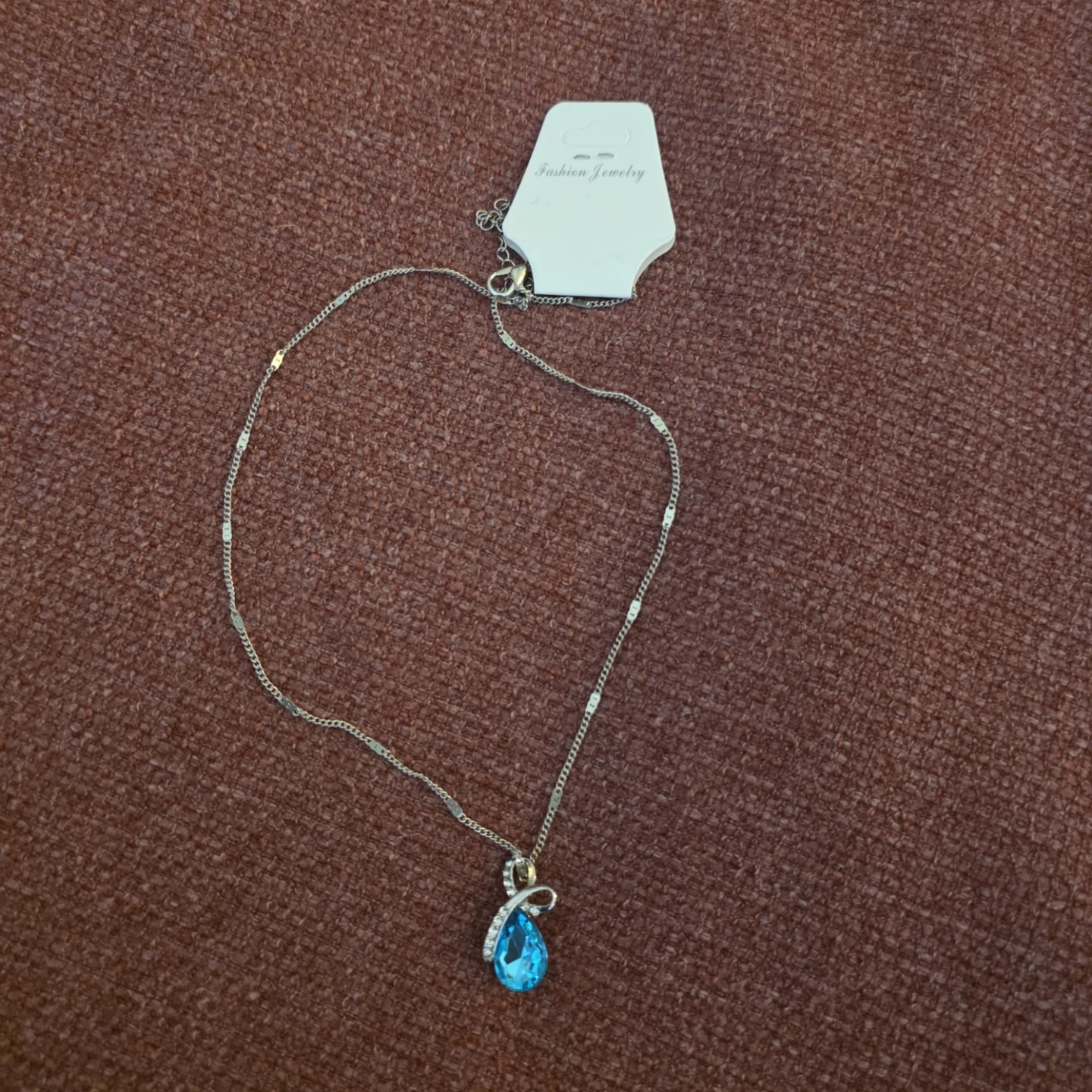 Blue Teardrop Pendant Necklace - photo 5