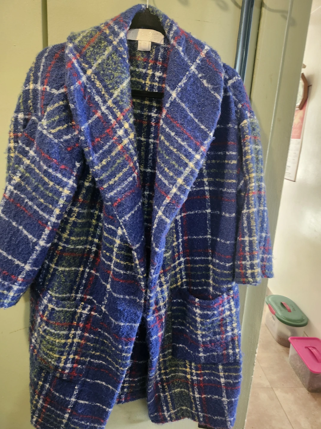 Stripes + Calame Courtney Plaid Coat S/M